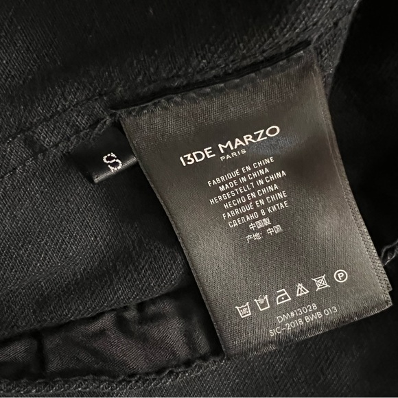 13DE Marzo Paris Mini Teddy Bear Cover Denim Jacket Coat Black Size S - RARE - Picture 6 of 9